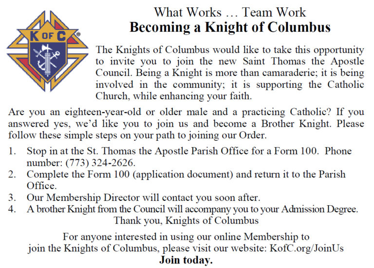 Knights of Columbus of St. Thomas the Apostle Saint Thomas the